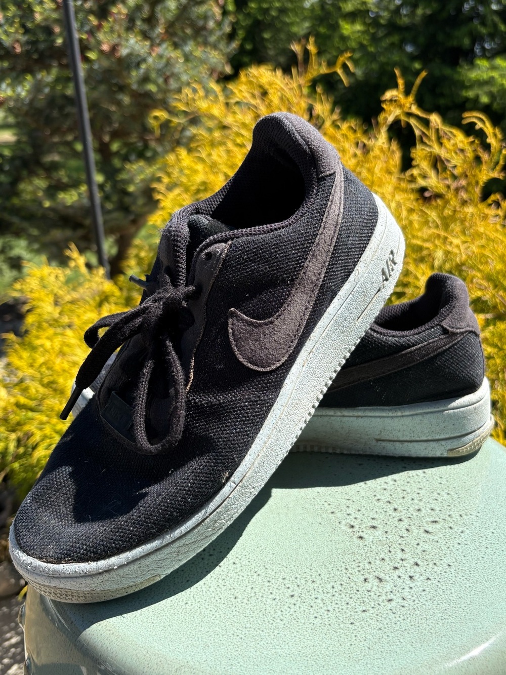 Nike Black Air Force 1 Low-Top Sneakers